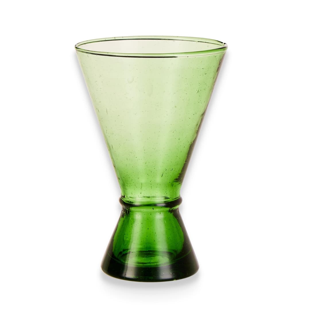 Green beldi wine glass